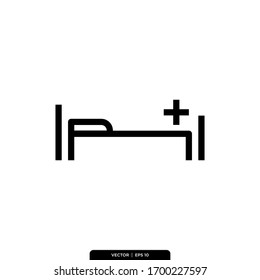 Best Medical Bed Icon. Vector Illustration Logo Template
