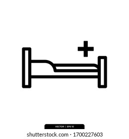 Best Medical Bed Icon. Vector Illustration Logo Template