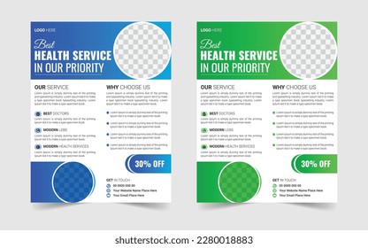 The Best Medical Flyer Design Template. Abstract vector layout background set. For art template design, list, front page.
Business brochure flyer design layout template with background, vector eps10