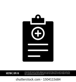 The best Medical Record icon vector, illustration logo template in trendy style. Suitable for many purposes.
