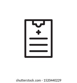 The best Medical Record icon vector inspiration, illustration logo template in trendy style. Suitable for many purposes.
