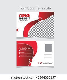 the best medical service post card template,hospital healthcare service post card template,
