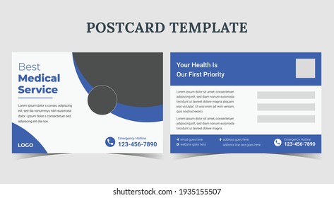 Best Medical Service Postcard, Gym Postcard Template