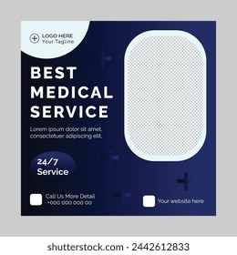 Best medical service social media post design