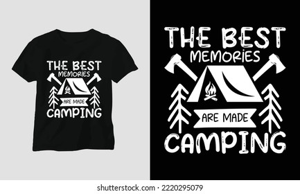 the best memories are made camping SVG Design with Camp, Tent, Jangle, Tree