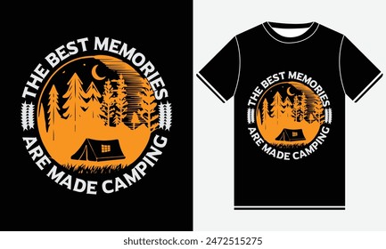 Los mejores recuerdos son hechos Camping camiseta diseño Vector gráficos, camiseta Diseño tipografía, campamento, beber, naturaleza al aire libre, Campamento Diseños de camiseta 2024, Camping camiseta Diseño Plantilla, Imprimir