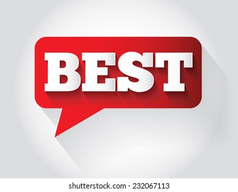 BEST Message bubble, promotional background, presentation poster