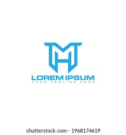 The Best MH logo creative and modern luxury minimalist abstract and vector 