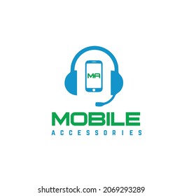 Best Mobile Accessories Shop Logo Design Template