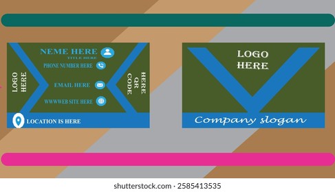 Best Modern business card design, Creative New modern clean corporate double-side business card template, personal and popular visiting card, it is vector illustration, very good professional