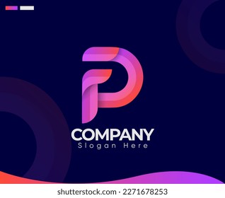 Best Modern Colorful Letter F And P Logo Template, Amazing Design Concept With Premium Vector. Professional Excellent Creative Minimal Letter F P Logo Design.