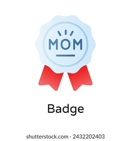 Mejor diseño de vector de premio de mamá, icono de insignia del día de la madre