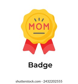 Mejor diseño de vector de premio de mamá, icono de insignia del día de la madre