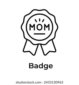 Best mom award vector design, mothers day badge icon