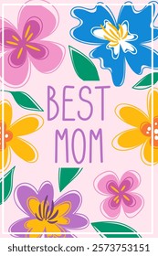 Best mom cute greeting card