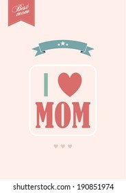 best mom i love mom vector poster design template/ layout design/ background