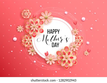 Best mom / mum ever pink background with gold lines. Elegant business background, design layout template for poster, banner, menu, flyer, invitation, advertise, business card, promo, offer, sale.