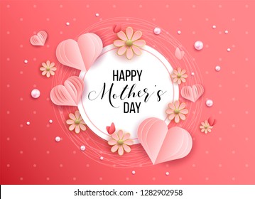 Best mom / mum ever pink background with gold lines. Elegant business background, design layout template for poster, banner, menu, flyer, invitation, advertise, business card, promo, offer, sale.