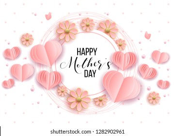 Best mom / mum ever pink background with gold lines. Elegant business background, design layout template for poster, banner, menu, flyer, invitation, advertise, business card, promo, offer, sale.