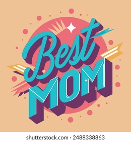 Best mom Silhouette of a pregnant woman in watercolor Happy Mothers Day