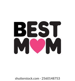 Best mom silhouette vector illustration.