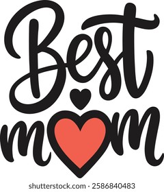 best mom t-shirt design vector art