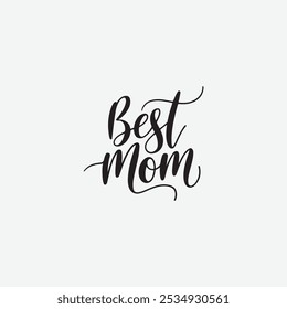 "Mejor mamá" tifografía caliografía Vector feliz día de las madres especial