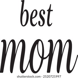 Best mom typography silhouette vector art illustration 04