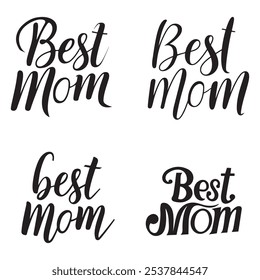 Best mom typography silhouette vector illustration for T-Shirt Design