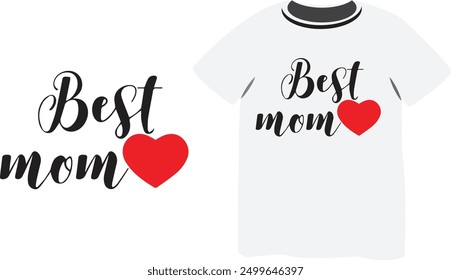 Best mom typography t shirt design 2 .eps