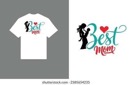 Best mom typography t-shirt design