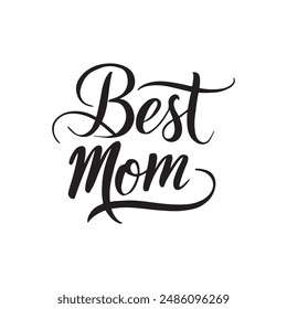 Mejor ilustración de Arte vectorial de tipografía de mamá.