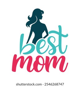 Best mom typography vector illustration. 