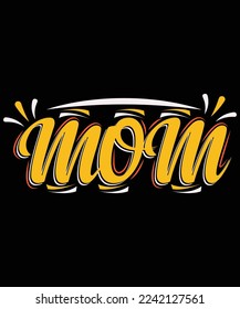 The Best Mom typography vector t-shirt design. 