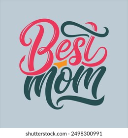 best mom vector art illustration