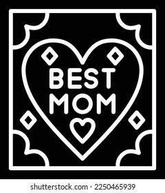 Best Mom vector icon. Can be used for printing, mobile and web applications.