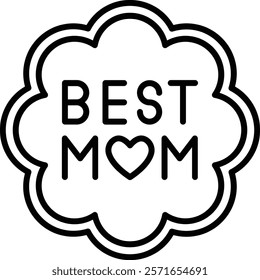 Best Mom vector icon. Can be used for printing, mobile and web applications.