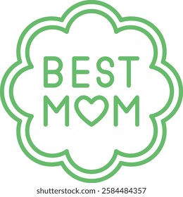 Best Mom vector icon. Can be used for printing, mobile and web applications.