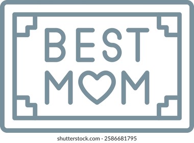 Best Mom vector icon. Can be used for printing, mobile and web applications.