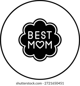 Icono de Vector de la mejor mamá. Se puede utilizar para aplicaciones de impresión, móviles y de Web.