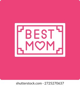 Icono de Vector de la mejor mamá. Se puede utilizar para aplicaciones de impresión, móviles y de Web.