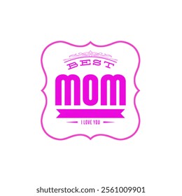 Best mom vector logo design