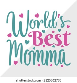 World’s Best Momma printable vector illustration