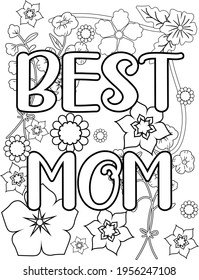 5 5 mother's day coloring page Images, Stock Photos & Vectors ...