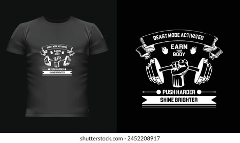 Best mood fitness and gym t shirt design, ready for print