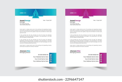 The Best And Most Exceptional, Wonderful Letterhead Design Template. The Best Corporate Flyer Template Design. Flyer Design Set with Beach View. Travel Vacation Tour Agency Design.