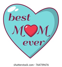 Best mother icon. Cartoon illustration of best mother vector icon for web