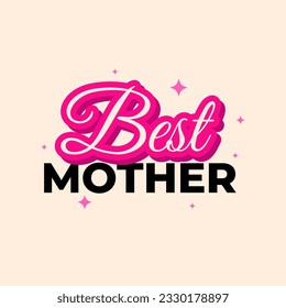 Best mother mummy day cute banner template design vector