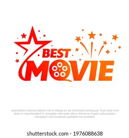 Best Movie Award  Vector. Best Movie. Movies Award show. film festival winner vector. Hollywood Movie award. Bollywood movie award show.  