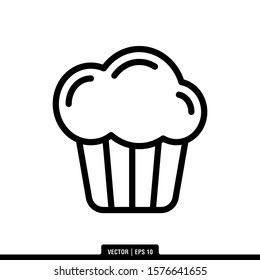 The best Muffin icon vector, illustration logo template in trendy style. Suitable for many purposes.